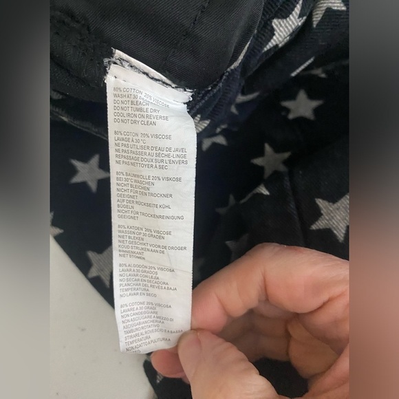 Nasty Gal Collection Womens Size 10 Blue Flag Jeans - Picture 4 of 5